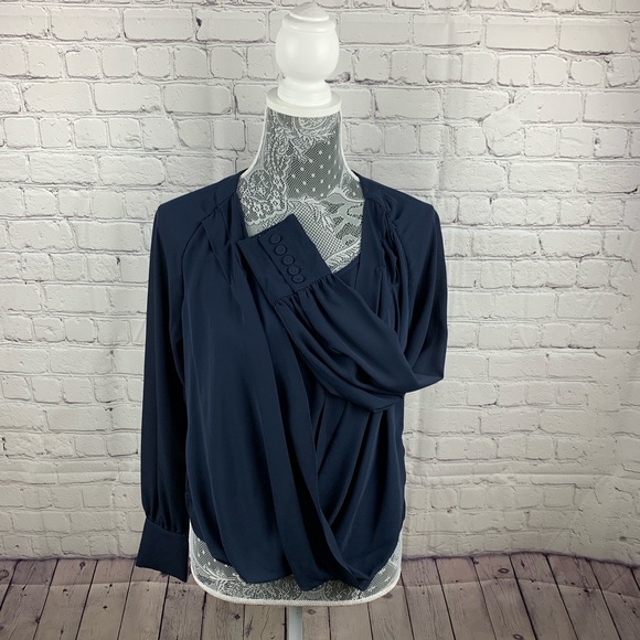 Philosophy Blue long sleeve blouse SZ Small - Picture 6 of 8